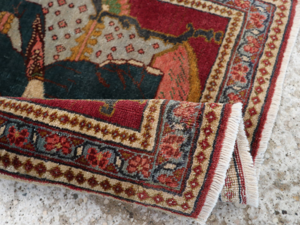 Antique Persian Tabriz Pictorial Rug (Pair: 2 of 2), No.24329 - Staging