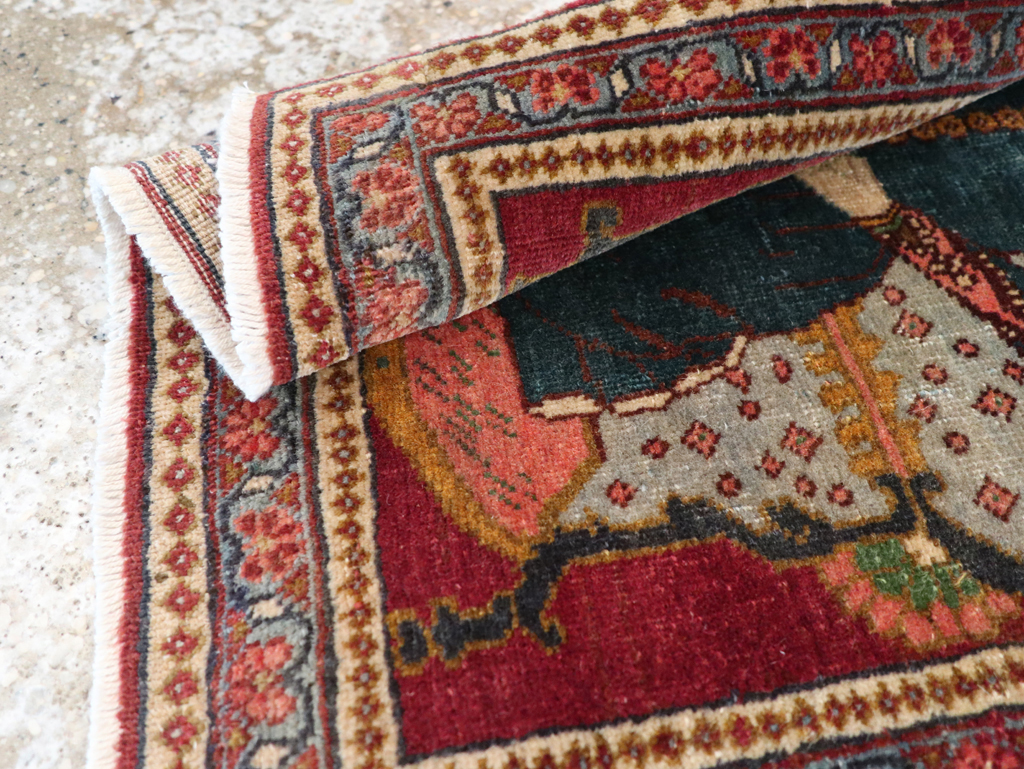 Antique Persian Tabriz Pictorial Rug (Pair: 2 of 2), No.24329 - Staging