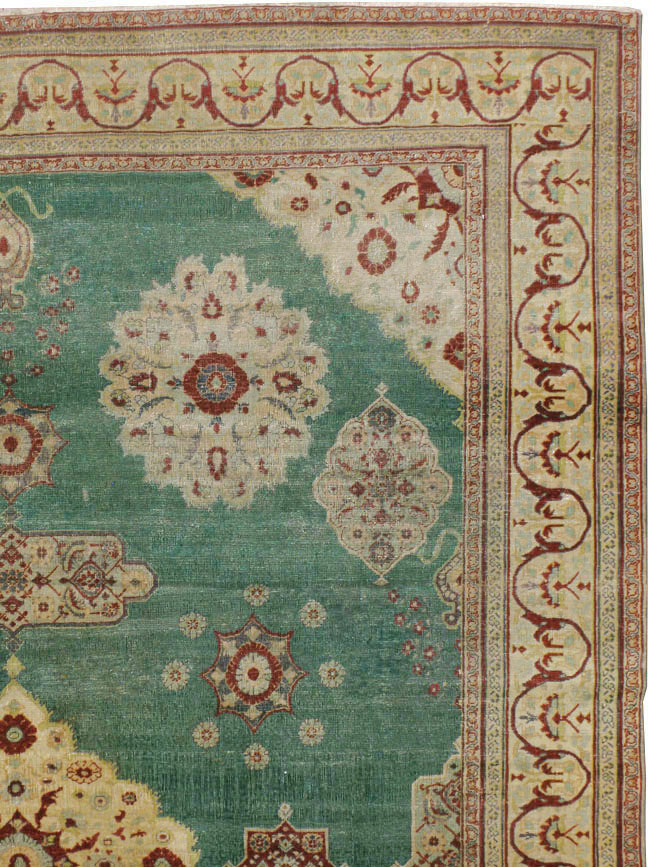 Antique Indian Agra Distressed Carpet, No.24333 - Staging