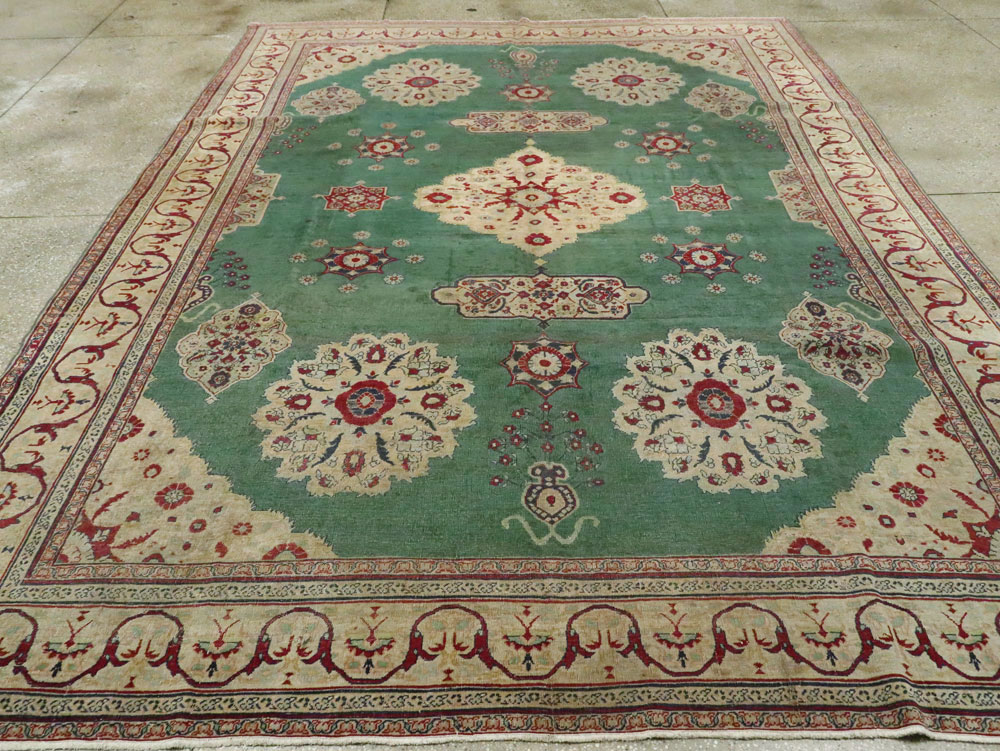 Antique Indian Agra Distressed Carpet, No.24333 - Staging