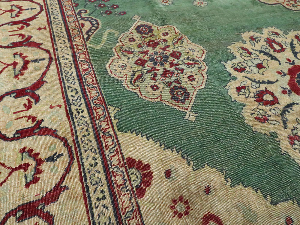 Antique Indian Agra Distressed Carpet, No.24333 - Staging