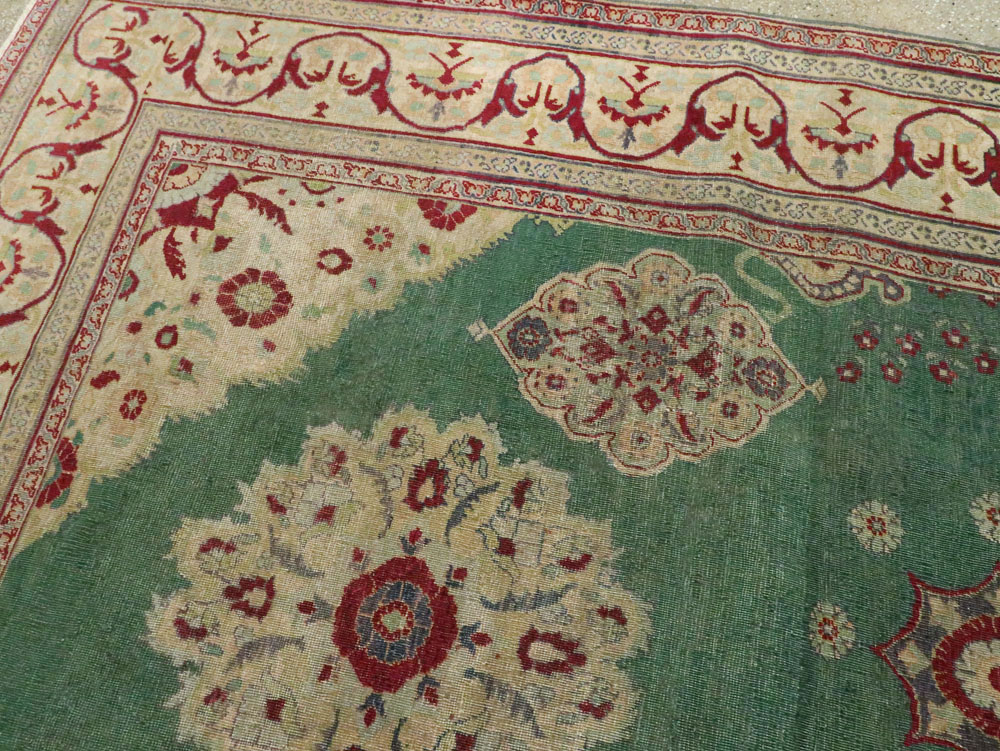 Antique Indian Agra Distressed Carpet, No.24333 - Staging