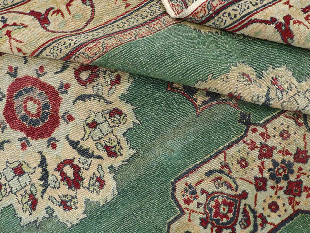 Antique Indian Agra Distressed Carpet, No.24333 - Staging