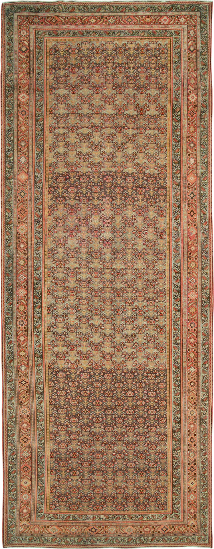 Antique Persian Malayer Wide Runner, No.24334 - Staging