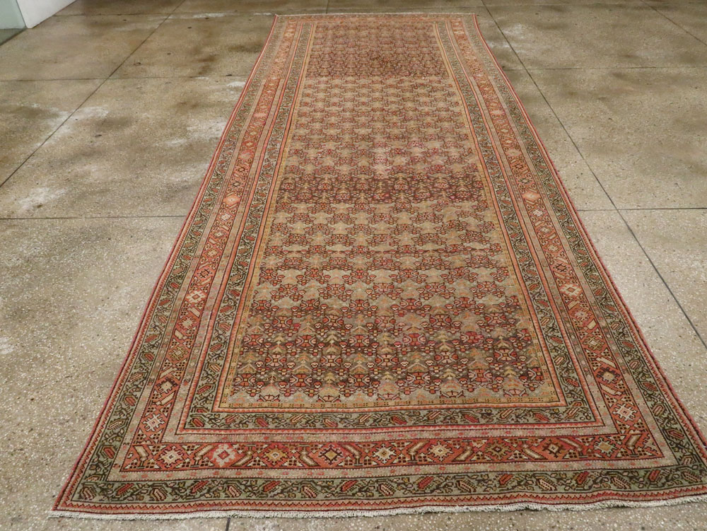 Antique Persian Malayer Wide Runner, No.24334 - Staging