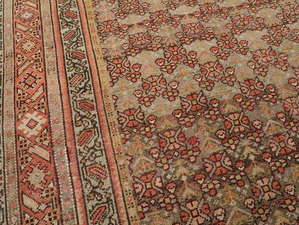 Antique Persian Malayer Wide Runner, No.24334 - Staging