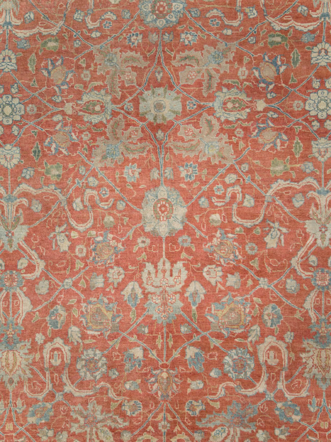 Antique Persian Tabriz Carpet, No.24335 - Staging