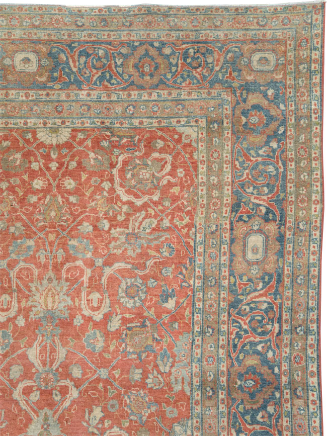 Antique Persian Tabriz Carpet, No.24335 - Staging