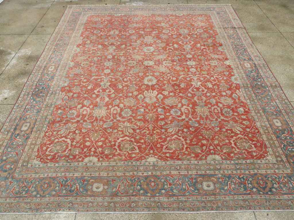Antique Persian Tabriz Carpet, No.24335 - Staging
