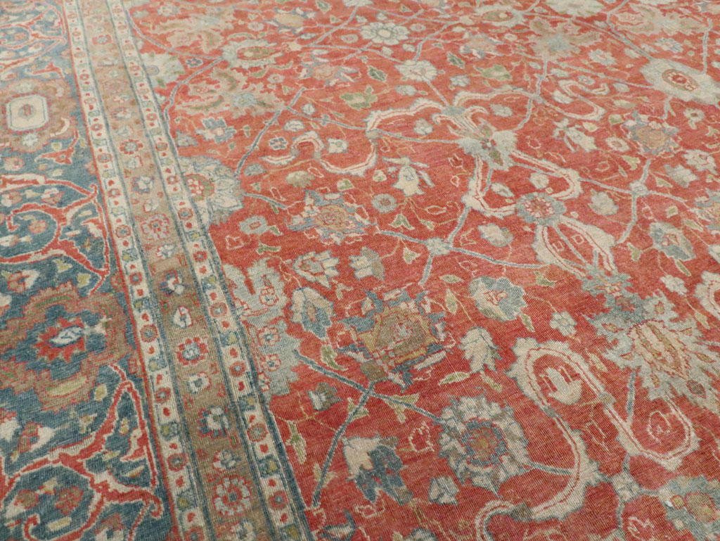 Antique Persian Tabriz Carpet, No.24335 - Staging