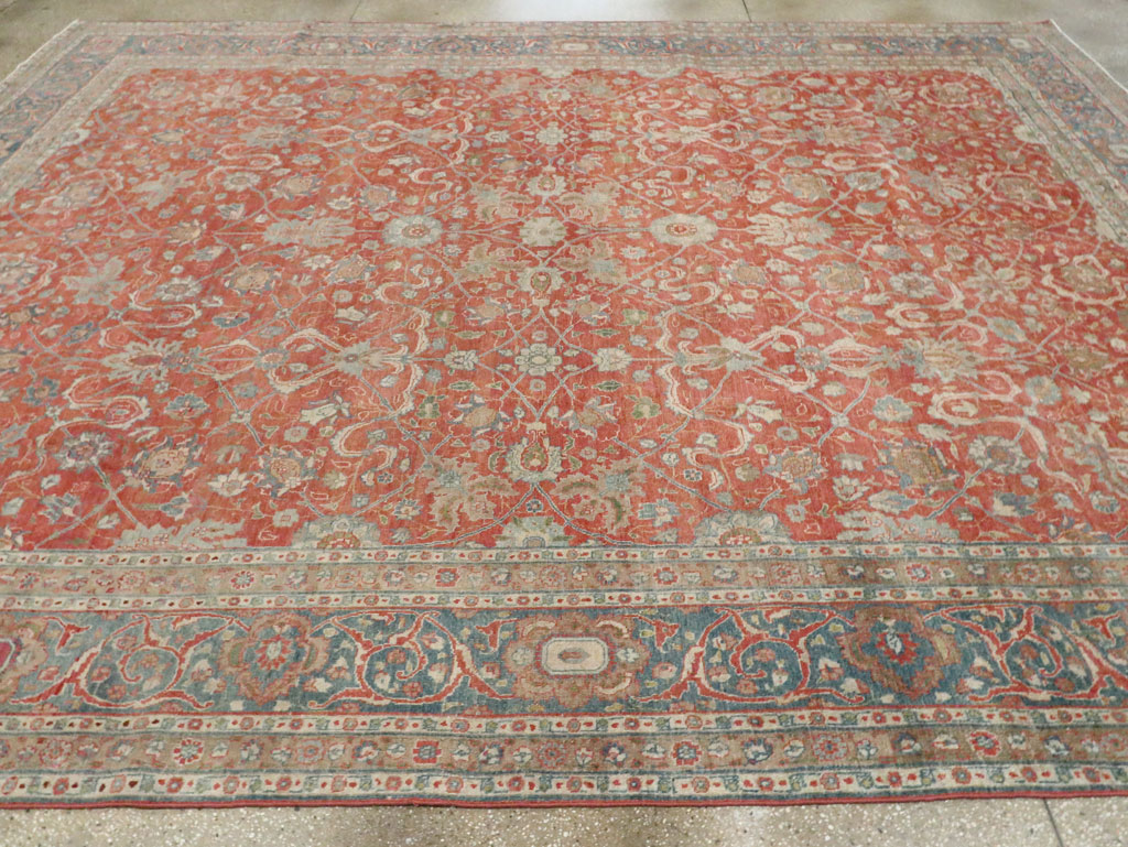 Antique Persian Tabriz Carpet, No.24335 - Staging