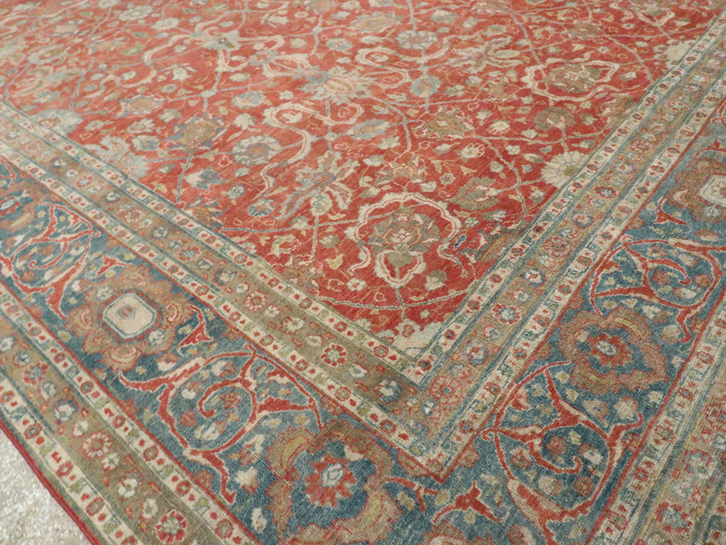 Antique Persian Tabriz Carpet, No.24335 - Staging