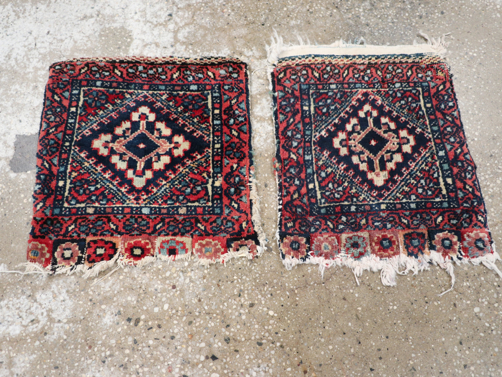 Vintage Persian Afshar Bag (Pair: 1 of 2), No.24341 - Staging
