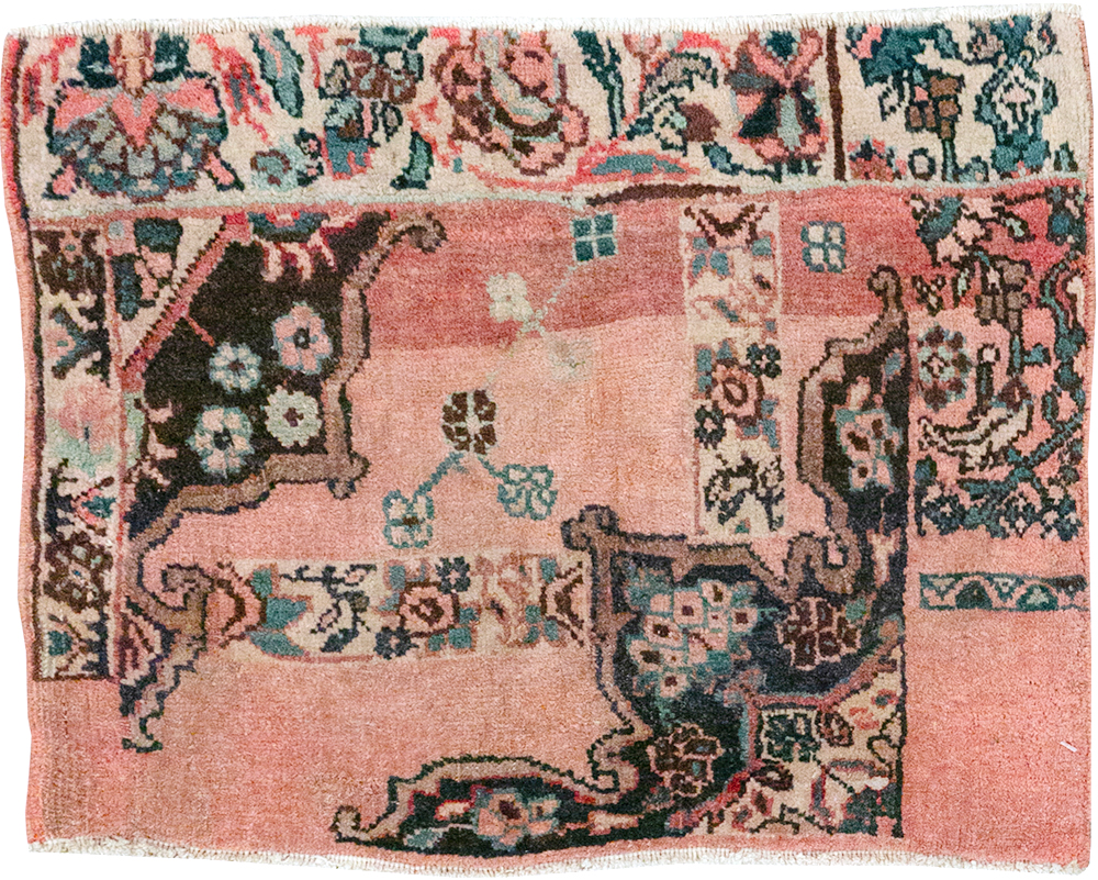 Vintage Persian Bidjar Rug, No.24348 - Staging