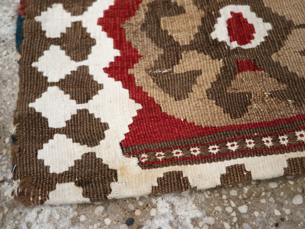 Vintage Persian Flatweave Kilim Bag, No.24349 - Staging