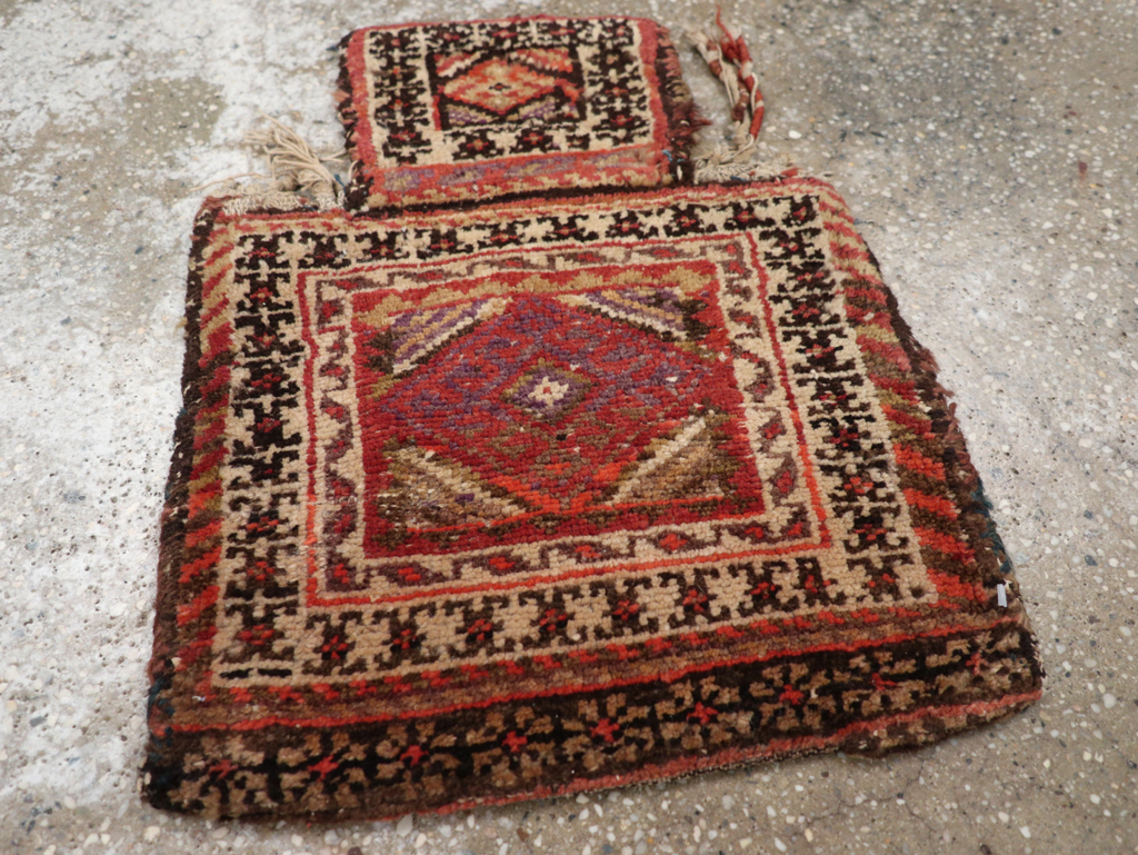 Vintage Persian Kurdish Bag, No.24352 - Staging