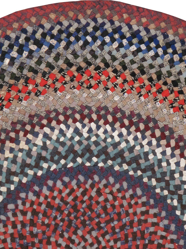 Vintage American Braid Rug, No.24365 - Staging