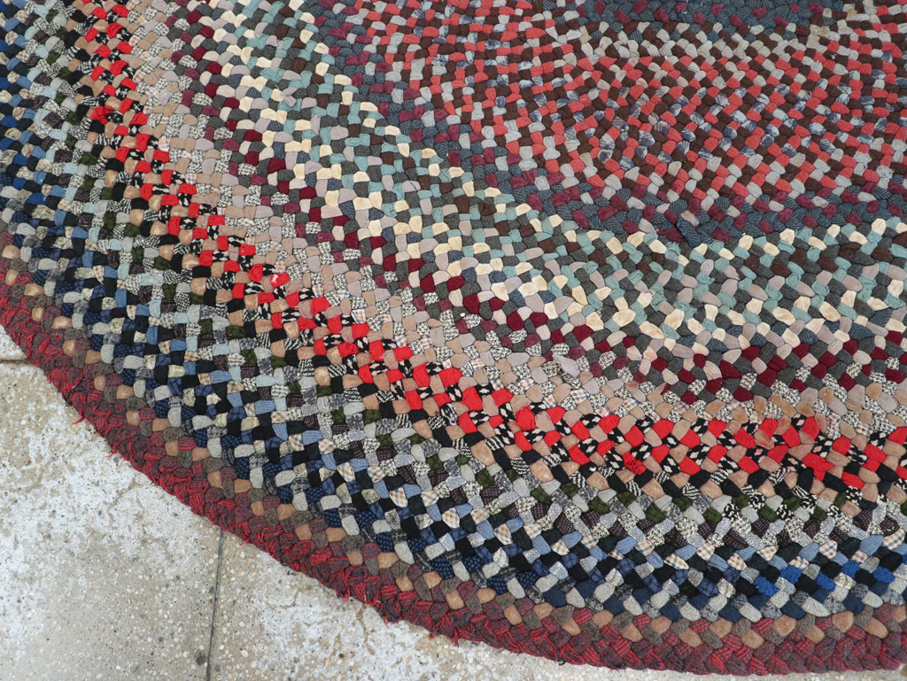 Vintage American Braid Rug, No.24365 - Staging