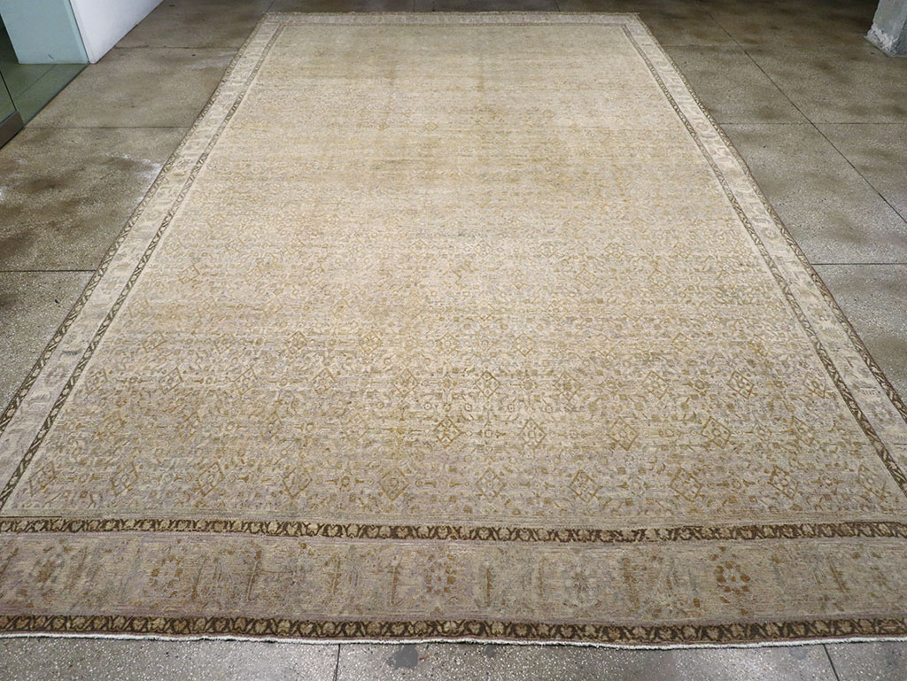 Antique Persian Malayer Oversize Carpet, No.24369 - Staging