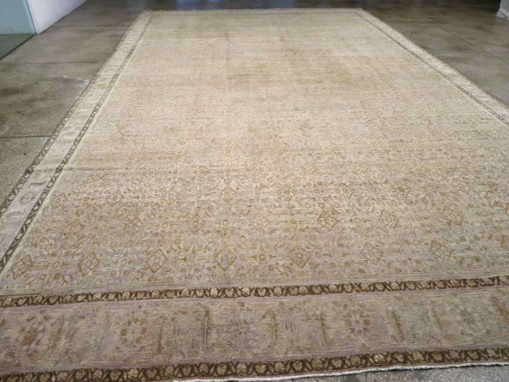 Antique Persian Malayer Oversize Carpet, No.24369 - Staging