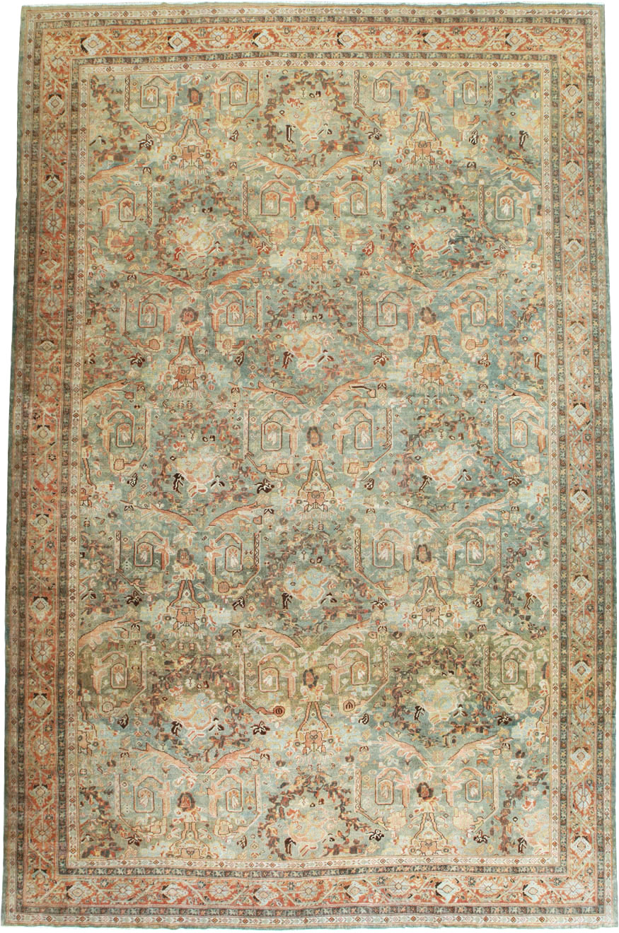 Antique Persian Mahal Carpet, No.24372 - Staging