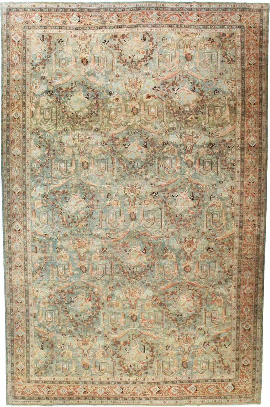 Antique Persian Mahal Carpet, No.24372 - Staging