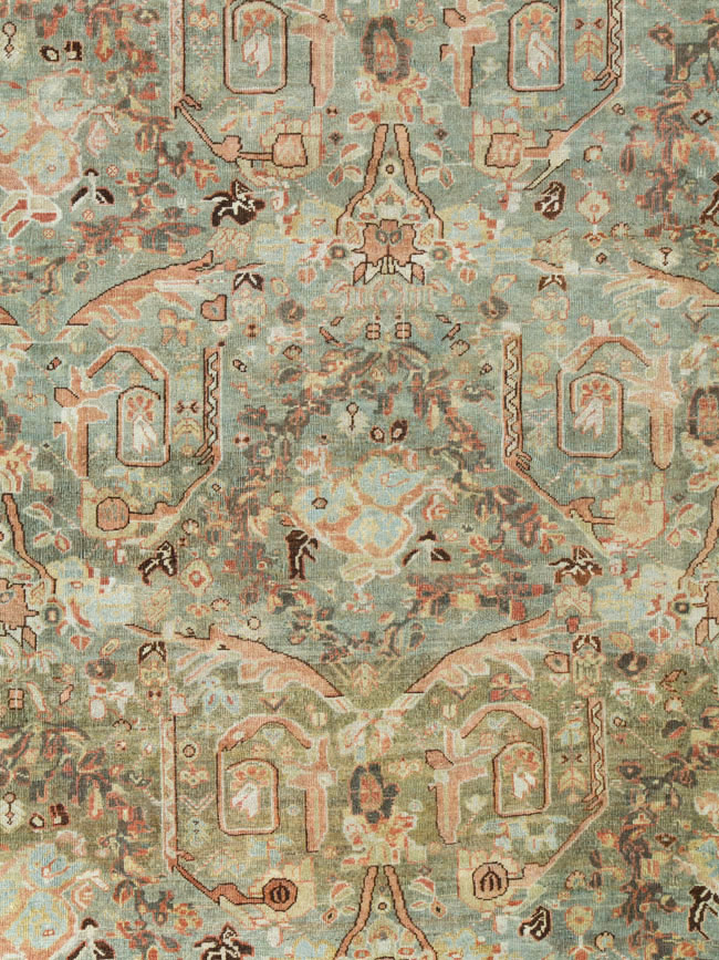 Antique Persian Mahal Carpet, No.24372 - Staging