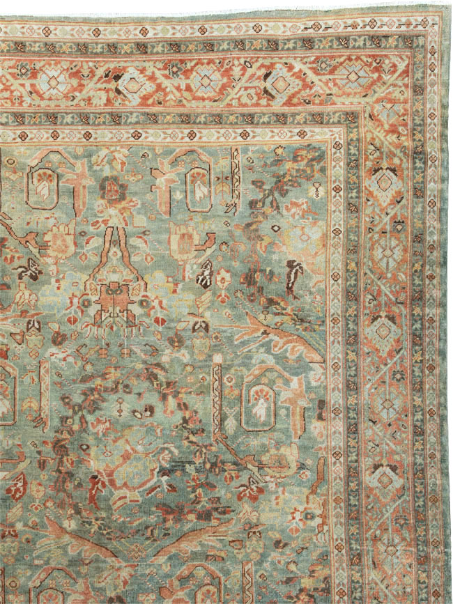 Antique Persian Mahal Carpet, No.24372 - Staging