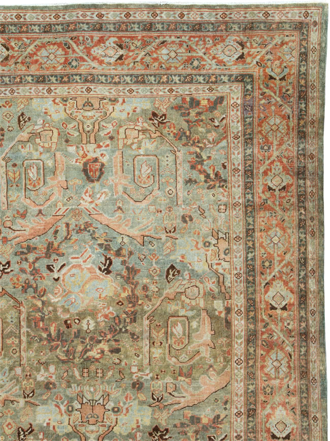 Antique Persian Mahal Carpet, No.24372 - Staging
