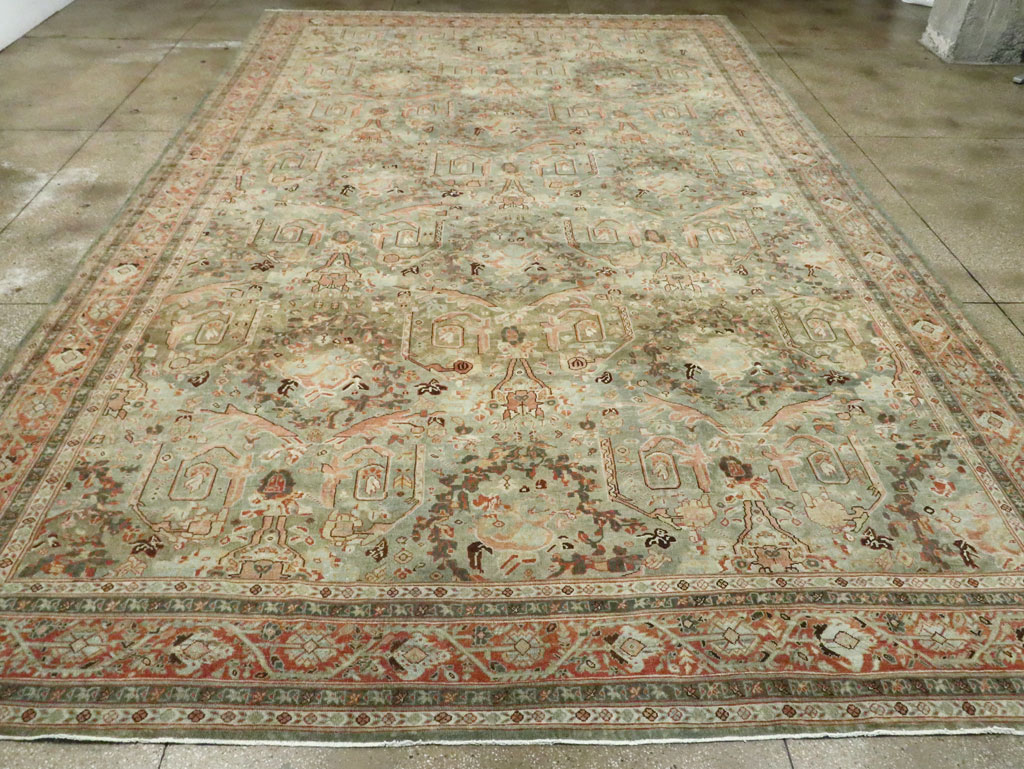 Antique Persian Mahal Carpet, No.24372 - Staging