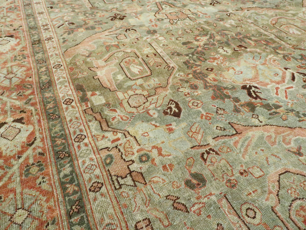 Antique Persian Mahal Carpet, No.24372 - Staging