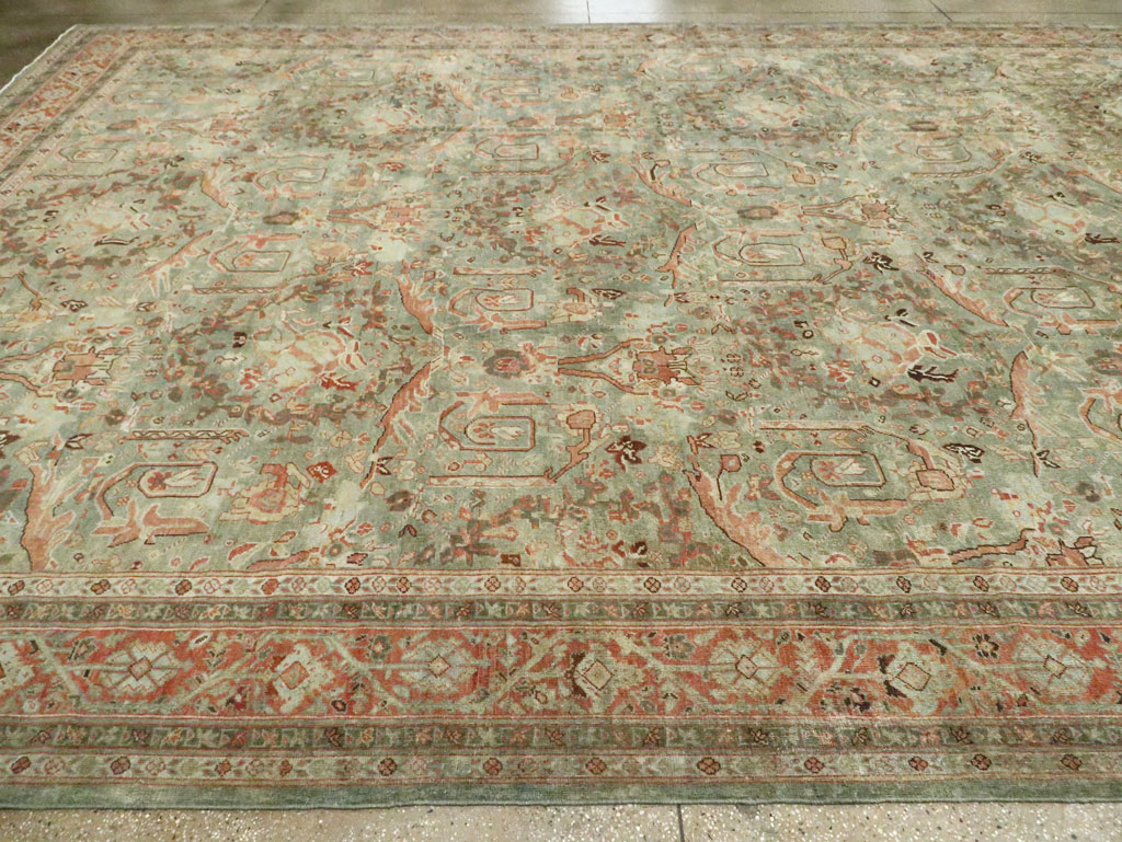 Antique Persian Mahal Carpet, No.24372 - Staging