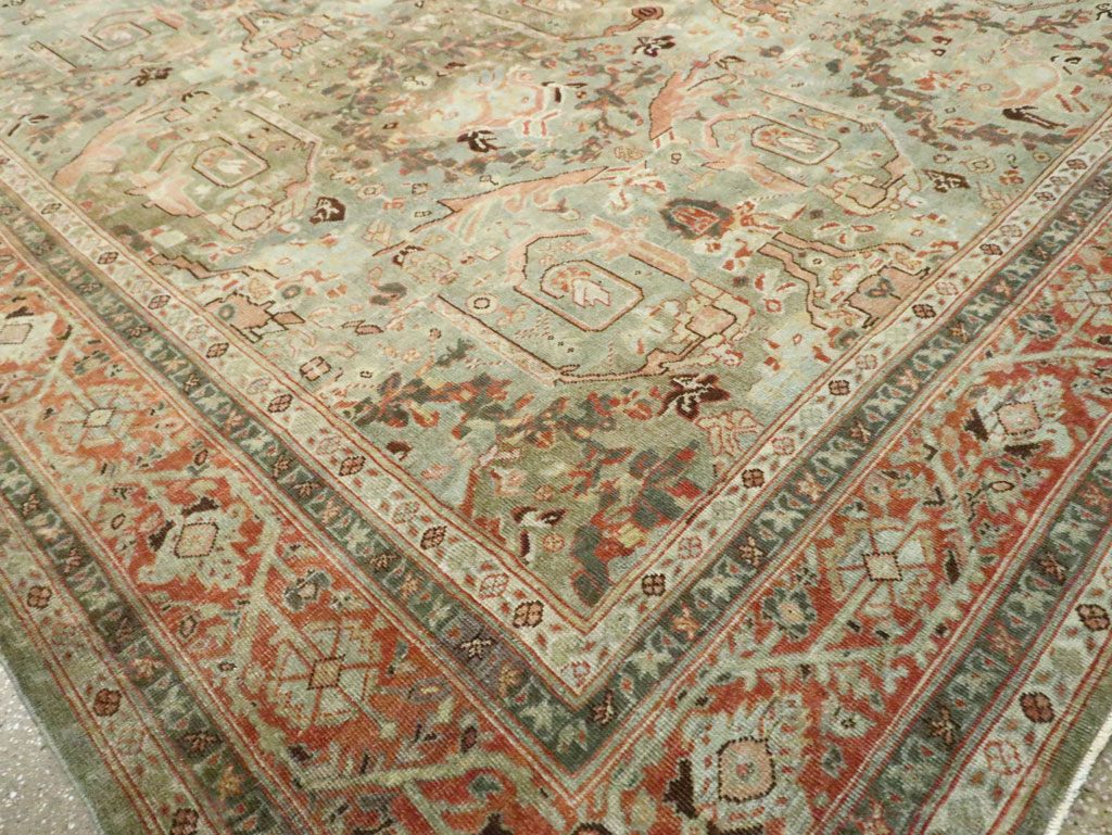 Antique Persian Mahal Carpet, No.24372 - Staging
