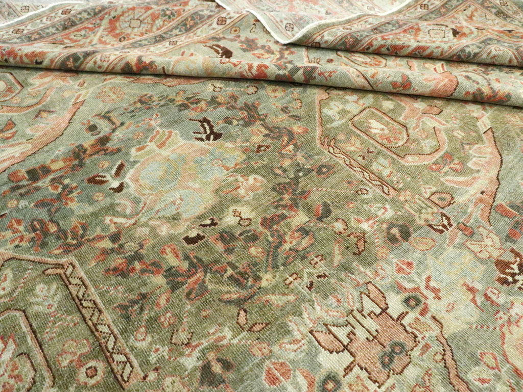 Antique Persian Mahal Carpet, No.24372 - Staging