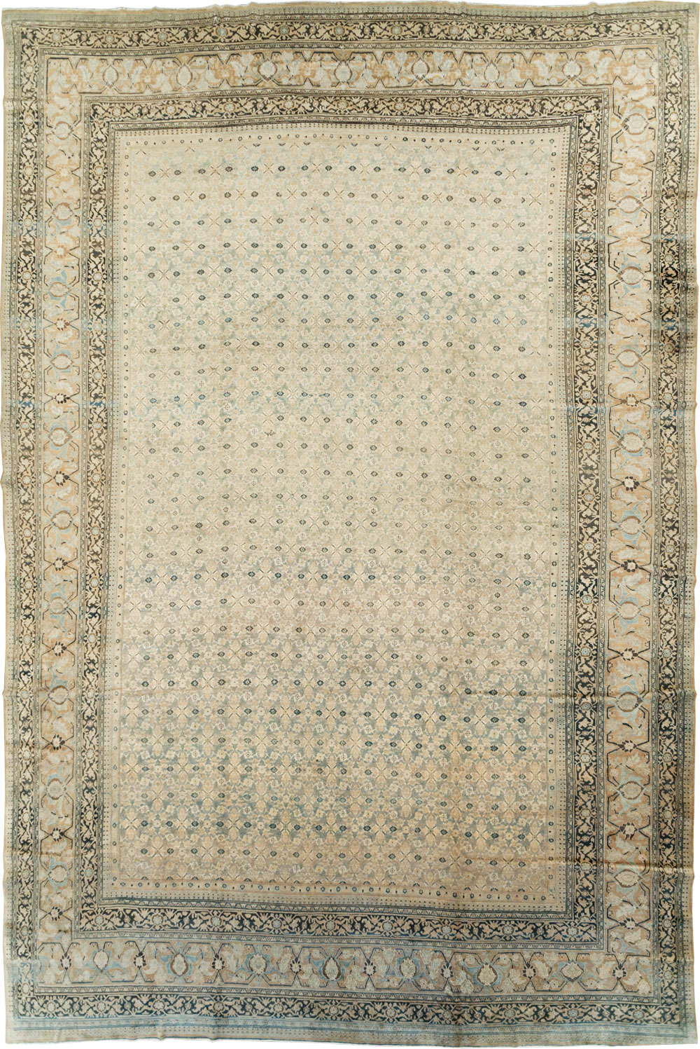 Antique Persian Dorokhsh Oversize Carpet, No.24373 - Staging