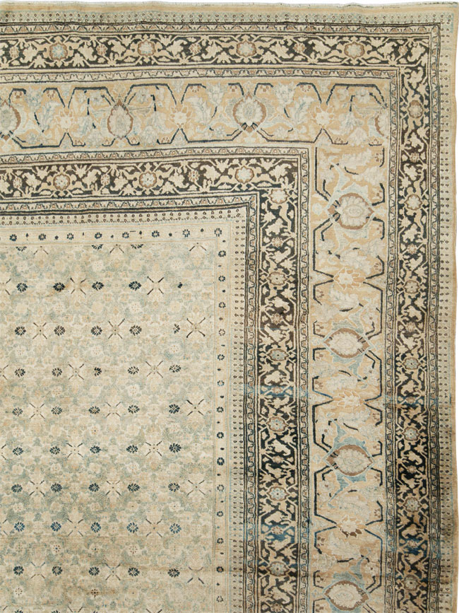 Antique Persian Dorokhsh Oversize Carpet, No.24373 - Staging