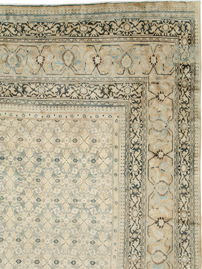 Antique Persian Dorokhsh Oversize Carpet, No.24373 - Staging