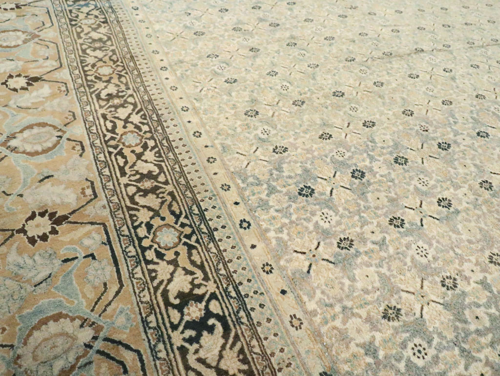 Antique Persian Dorokhsh Oversize Carpet, No.24373 - Staging