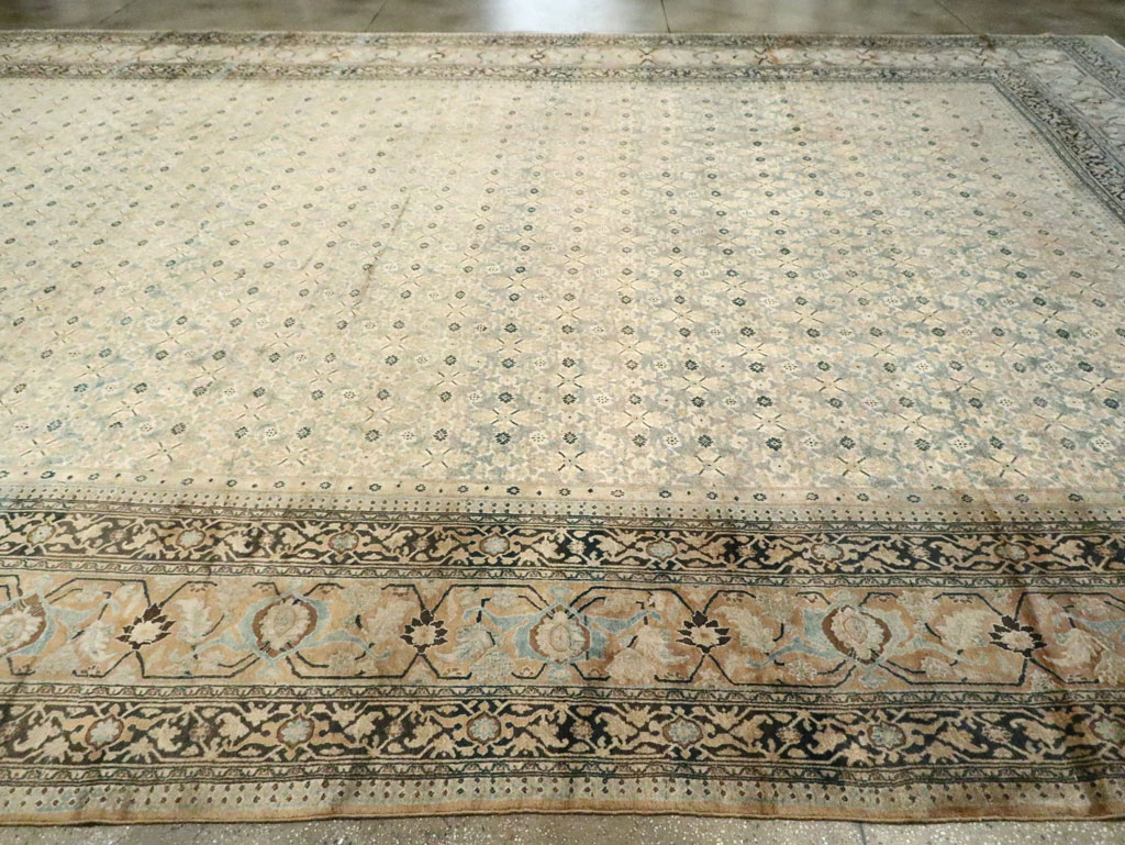 Antique Persian Dorokhsh Oversize Carpet, No.24373 - Staging