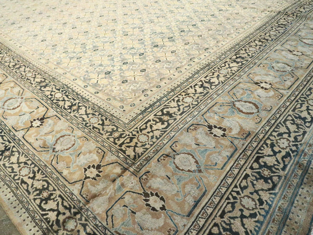 Antique Persian Dorokhsh Oversize Carpet, No.24373 - Staging