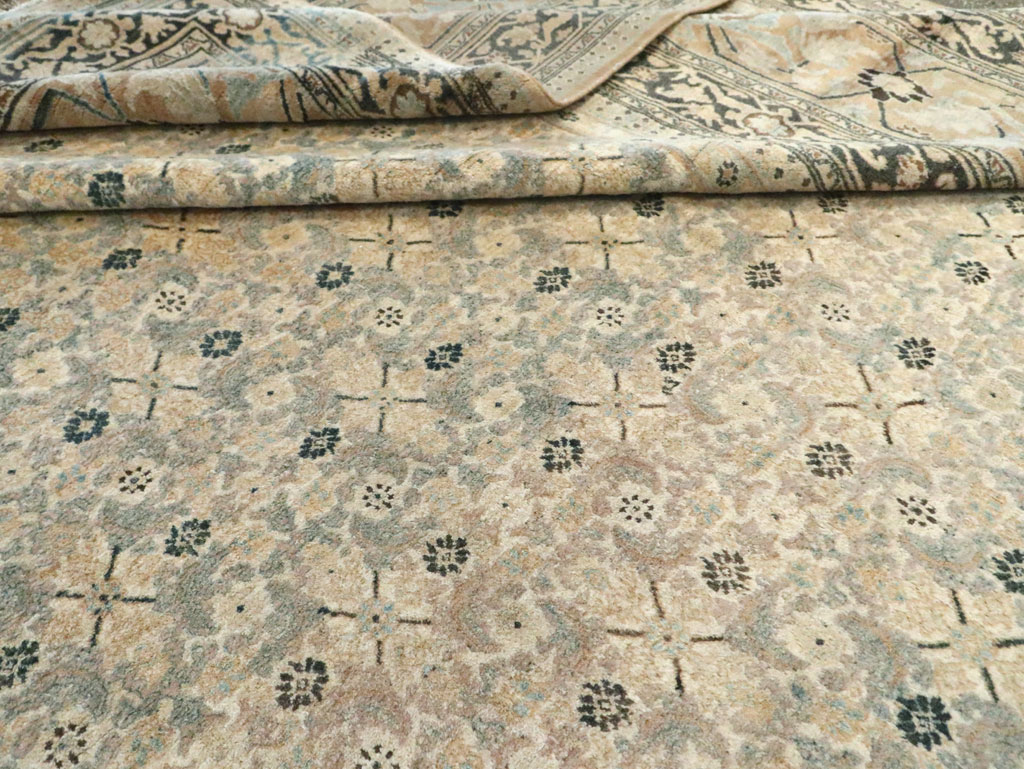 Antique Persian Dorokhsh Oversize Carpet, No.24373 - Staging