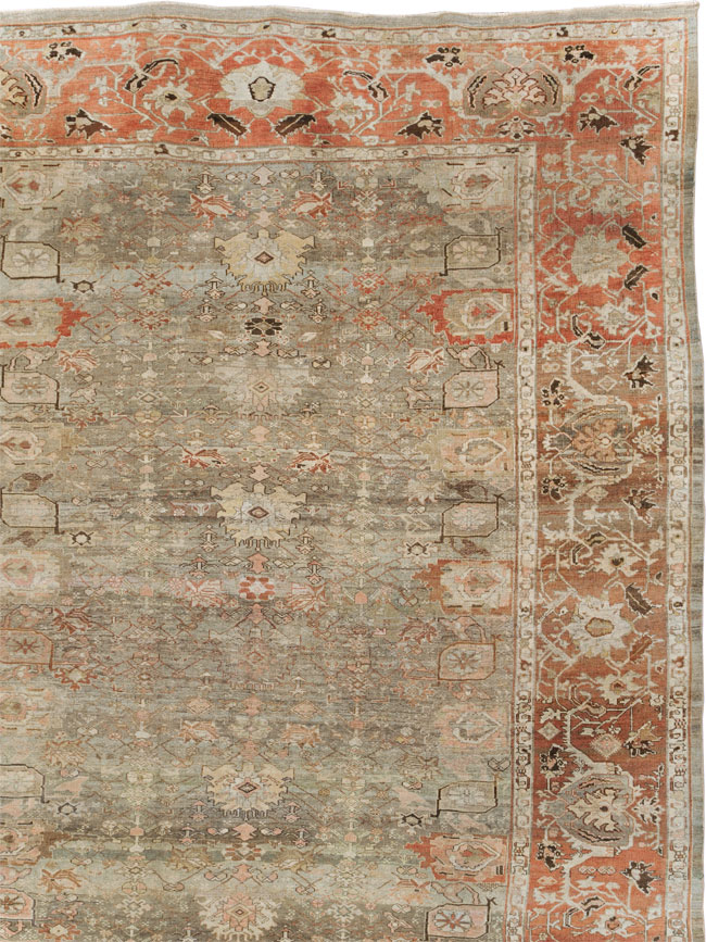 Antique Persian Bidjar Carpet, No.24374 - Staging