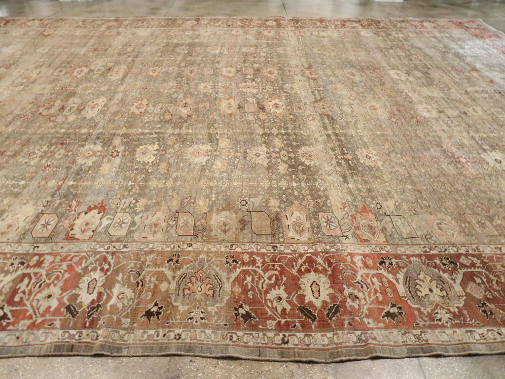 Antique Persian Bidjar Carpet, No.24374 - Staging
