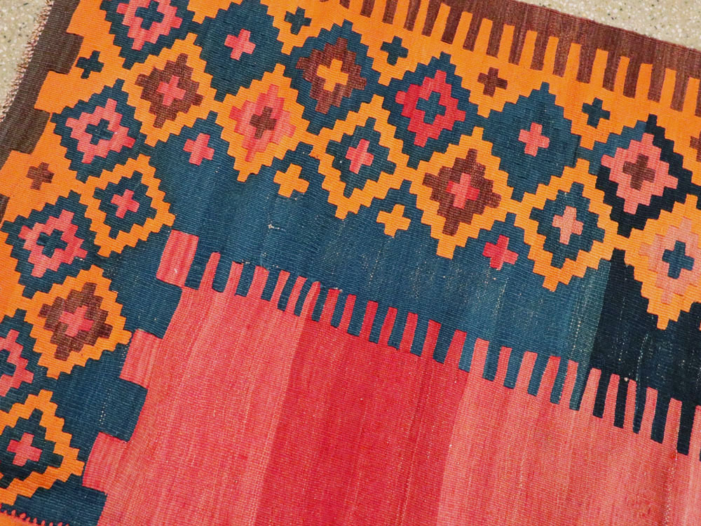 Antique Turkish Flat-weave Kilim, No.24380 - Staging