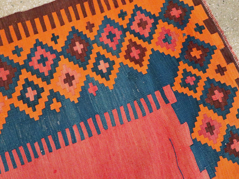 Antique Turkish Flat-weave Kilim, No.24380 - Staging