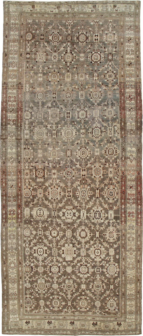 Antique Persian Malayer Gallery Carpet, No.24384 - Staging