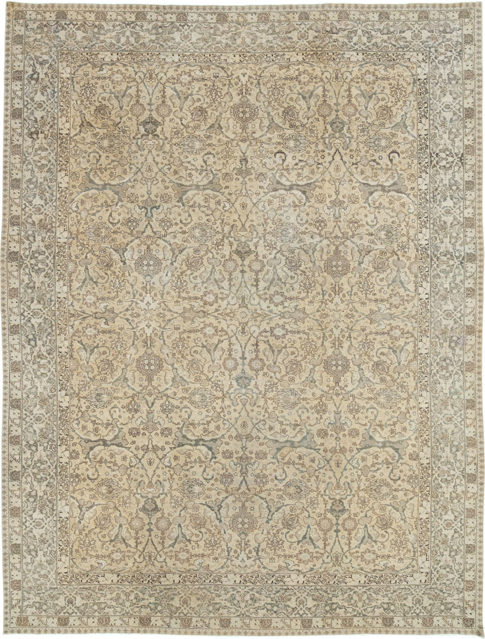 Antique Persian Tabriz Carpet, No.24389 - Staging