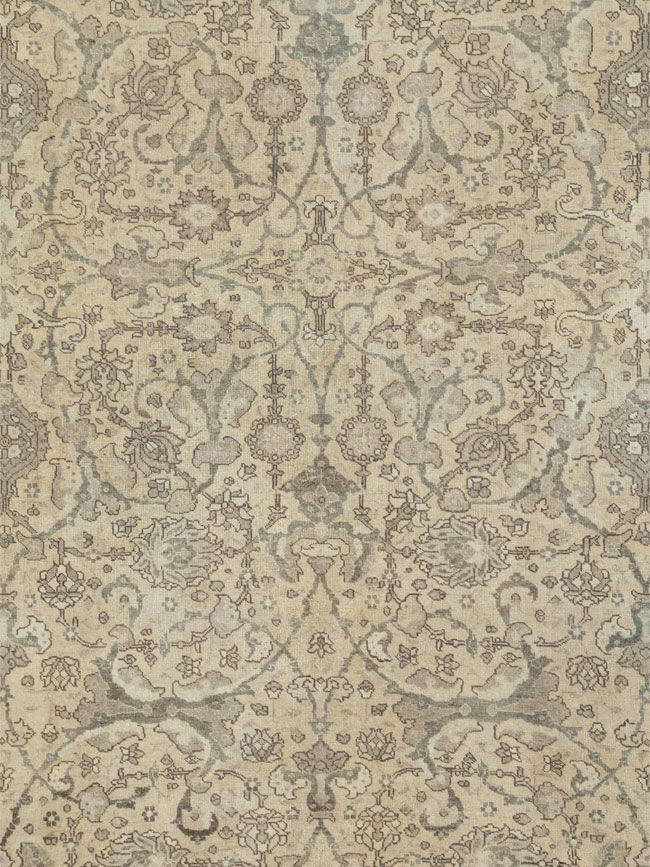 Antique Persian Tabriz Carpet, No.24389 - Staging