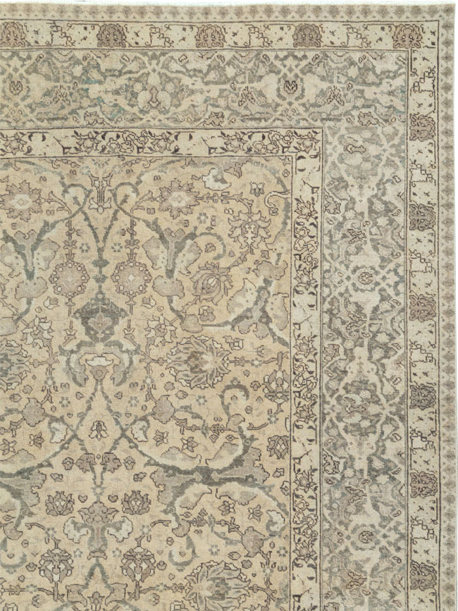 Antique Persian Tabriz Carpet, No.24389 - Staging