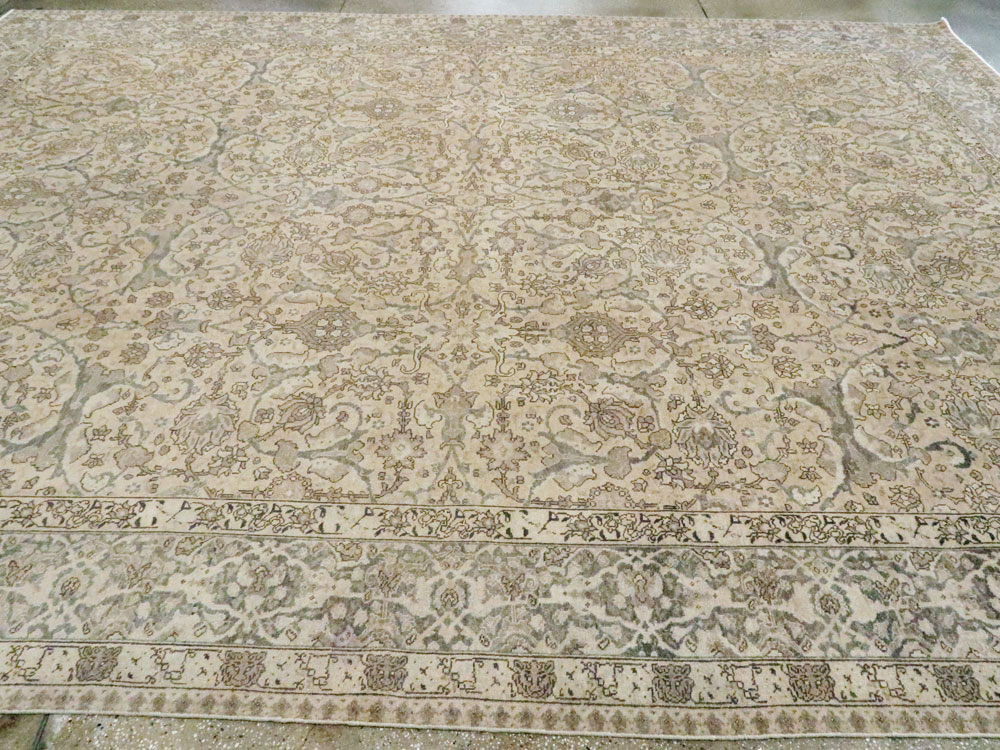 Antique Persian Tabriz Carpet, No.24389 - Staging